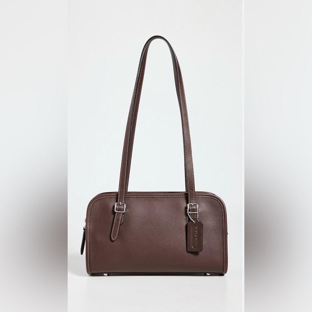 Elegant Brown Leather Shoulder Bag